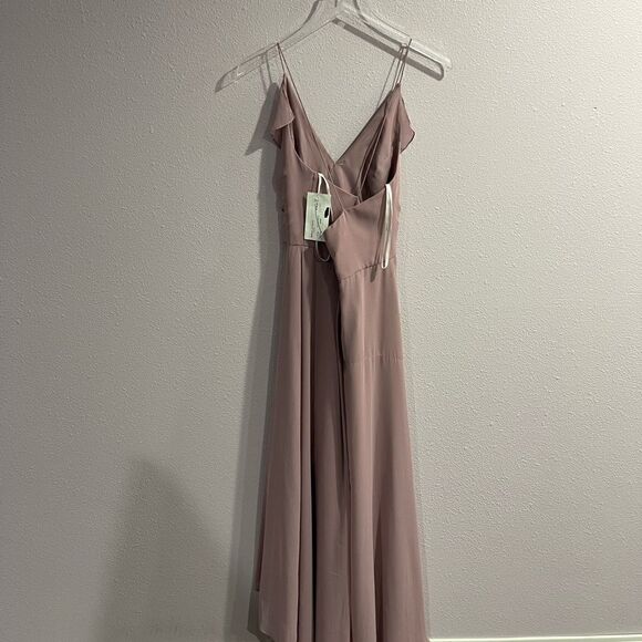 Jenny Packham Dusty Rose Style JP1006 Maxi Dress Sz 10 - Picture 5 of 13